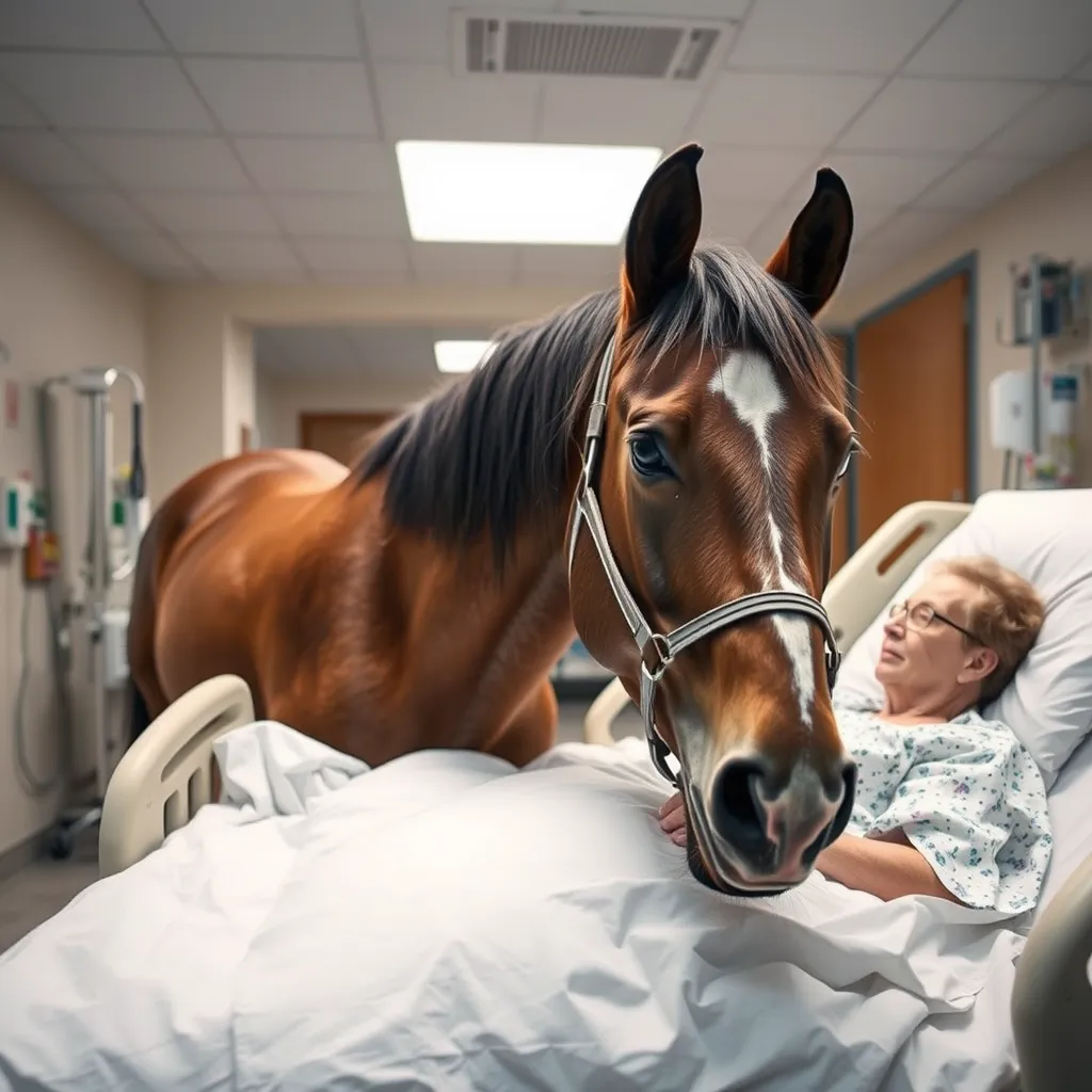 Caballo en hospitales ayuda a morir con dignidad